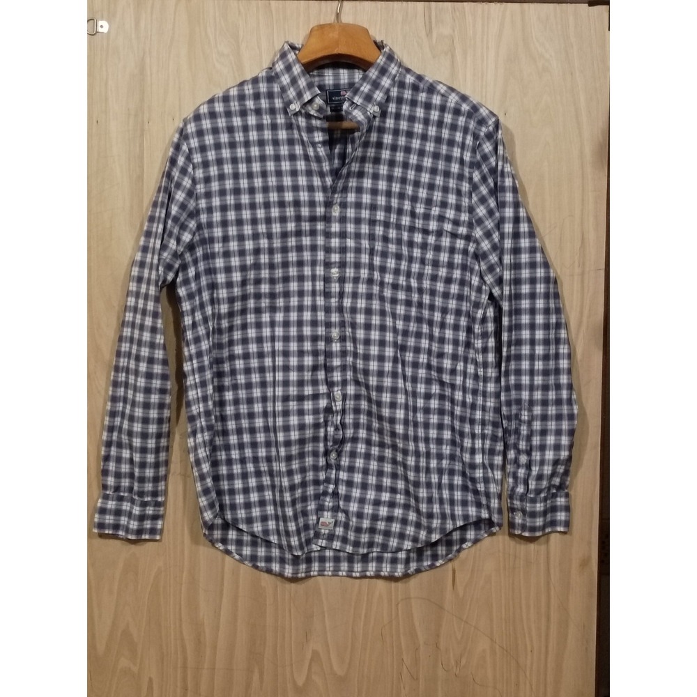 Vineyard Vines Tucker Mens Classic  Fit Murray Shirt. Missing One Button. Size L